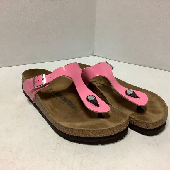 Birkenstock Gizeh Pink Thong Sandals Slip On Regular Width Size 40 - Picture 4 of 9